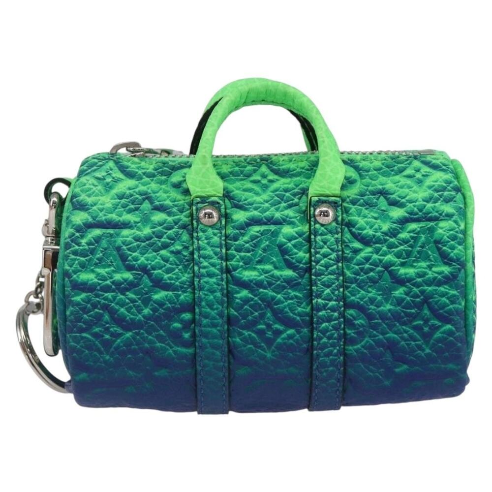 Louis Vuitton Taurillon Illusion Porte Cles Mini Keepall Mp3284 Green Charm